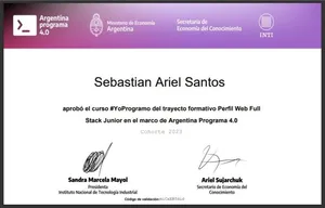 Certificado Argentina programa 4.0